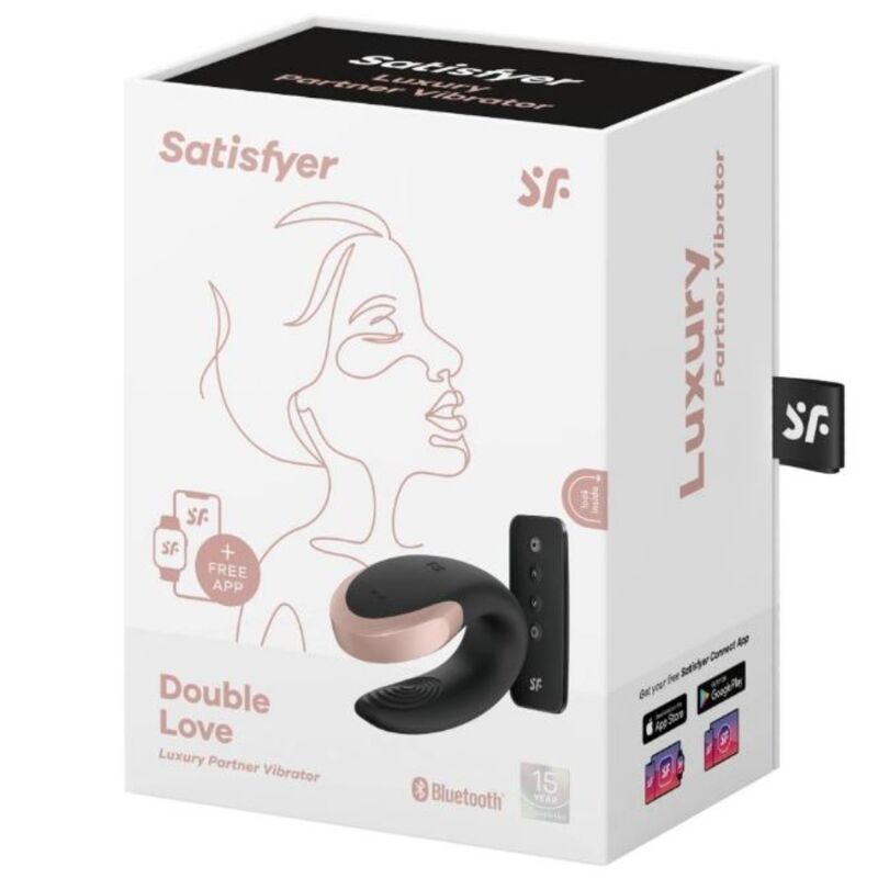 SATISFYER - DOUBLE LOVE LUXURY PARTNER VIBRATOR BLACK