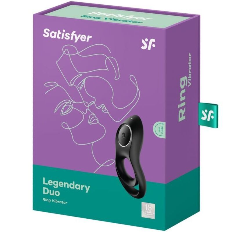 SATISFYER - LEGENDARY DUO RING VIBRATOR BLACK