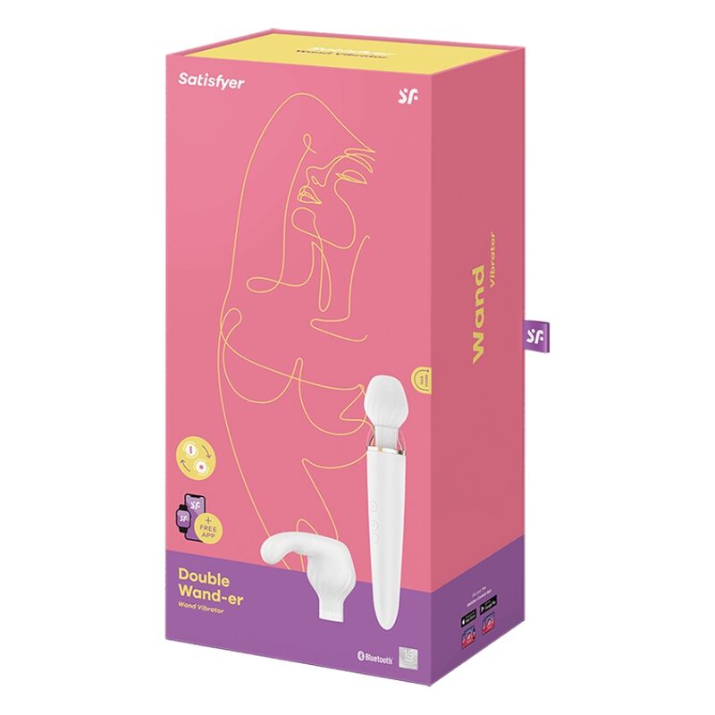 SATISFYER - DOUBLE WANDER APP WHITE