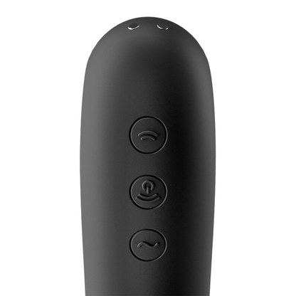 SATISFYER - DUAL KISS AIR PULSE VIBRATOR BLACK