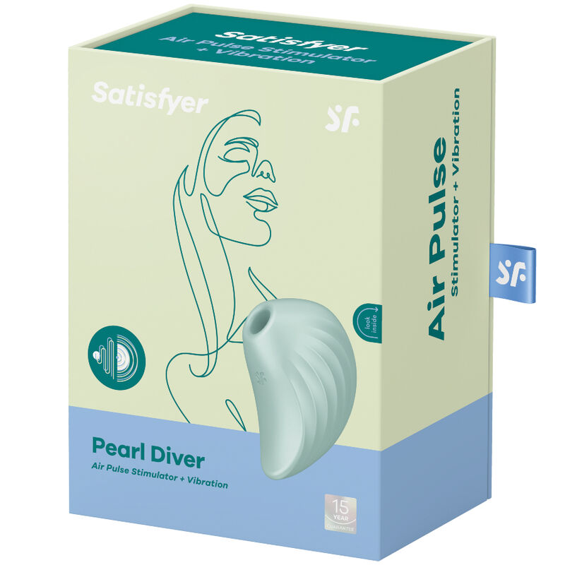 SATISFYER - PEARL DIVER AIR PULSE STIMULATOR & VIBRATOR GREEN