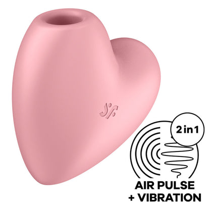 SATISFYER - CUTIE HEART AIR PULSE STIMULATOR & VIBRATOR BLUE