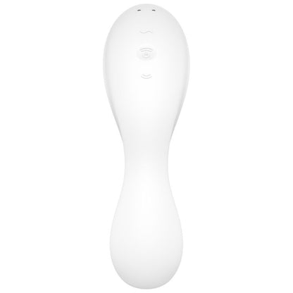 SATISFYER - CURVY TRINITY 5 AIR PULSE STIMULATOR & VIBRATOR APP WHITE