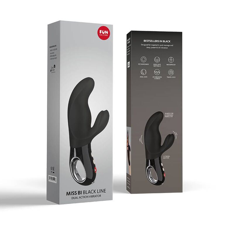 FUN FACTORY - MISS BI RABBIT VIBRATOR BLACK LINE