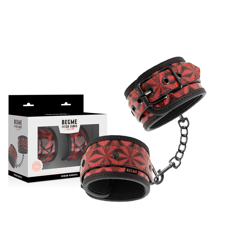 BEGME - RED EDITION PREMIUM HANDCUFFS WITH NEOPRENE LINING