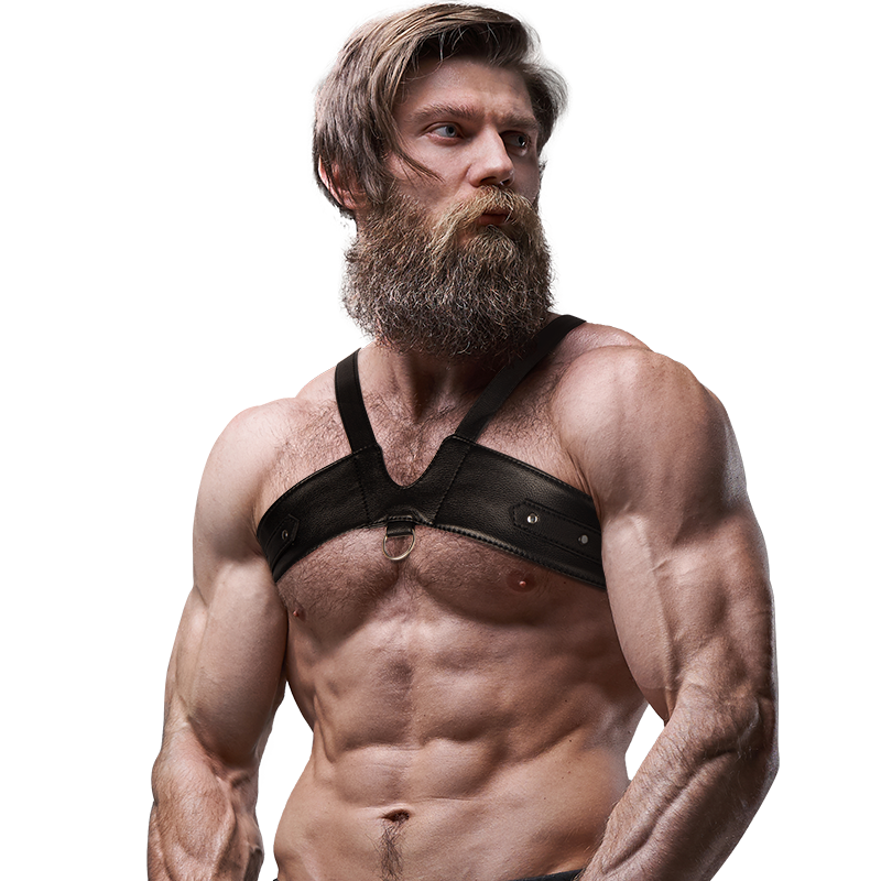 FETISH SUBMISSIVE ATTITUDE - MEN'S BRIGADE ECO-LEATHER CHEST HARNESS