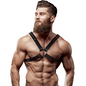 FETISH SUBMISSIVE ATTITUDE - MEN'S CROSS CHEST ECO-LEATHER HARNESS