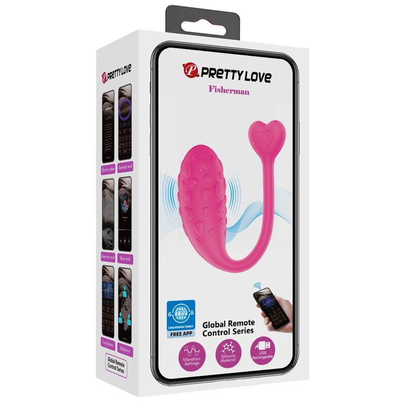 PRETTY LOVE - APP CONTROLLED PINK FISHER VIBRATING EGG