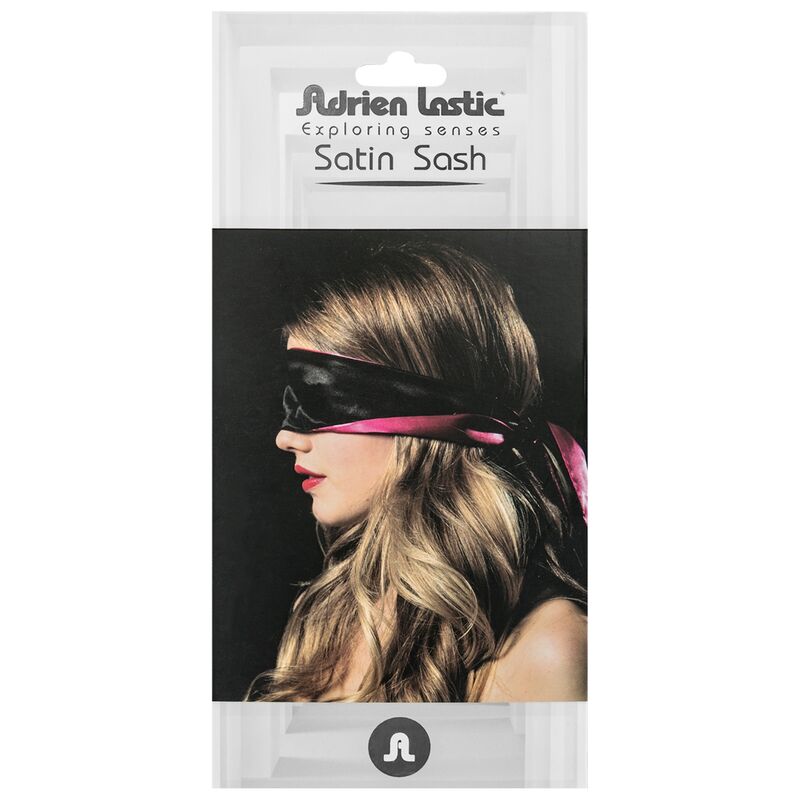 ADRIEN LASTIC - REVERSIBLE SATIN PINK/BLACK BANDAGE