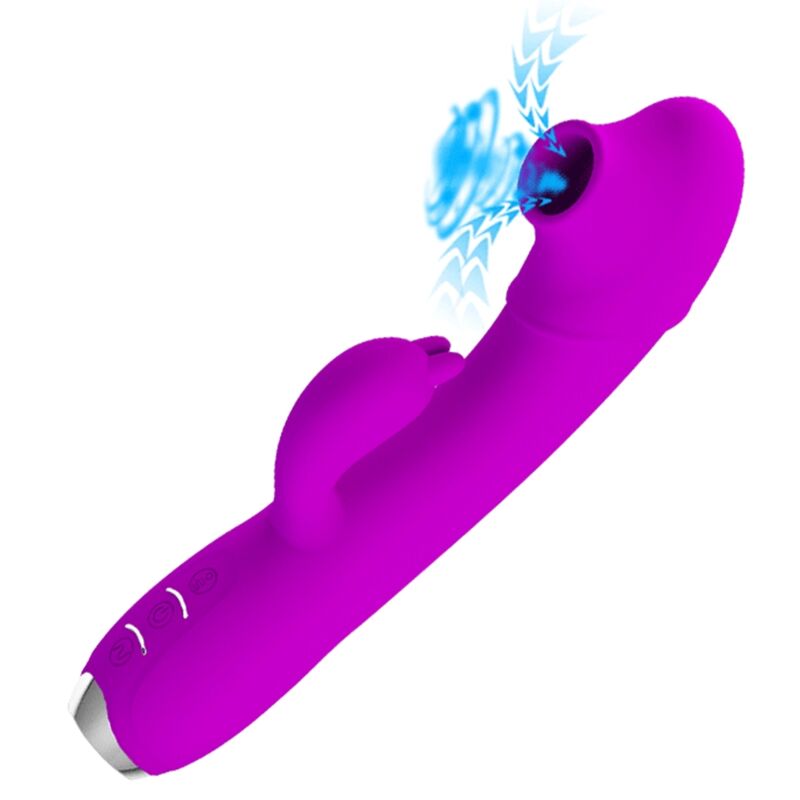 PRETTY LOVE - REGINA RECHARGEABLE VIBRATOR-SUCKER PURPLE