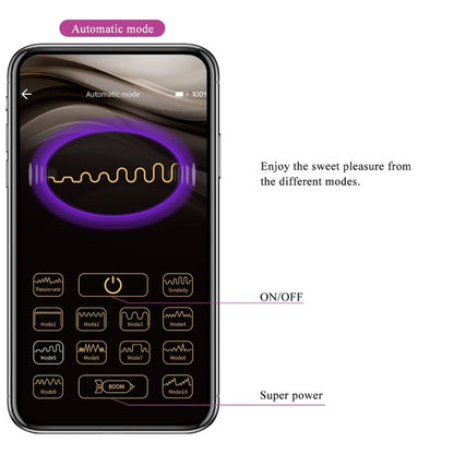 PRETTY LOVE - NYMPH VIBRATING EGG APP CONTROLLED PURPLE