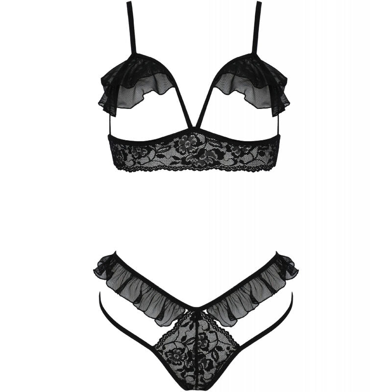 PASSION - DOLLY SET TWO PIECES BLACK S/M