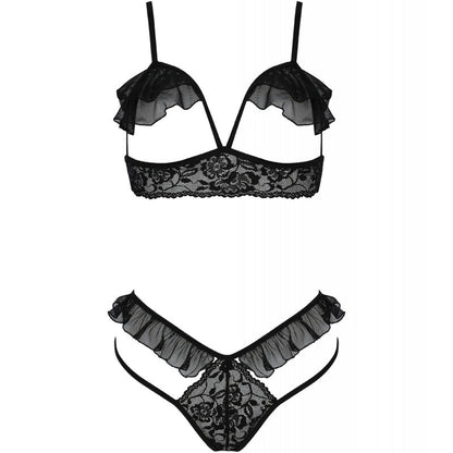 PASSION - DOLLY SET TWO PIECES BLACK S/M