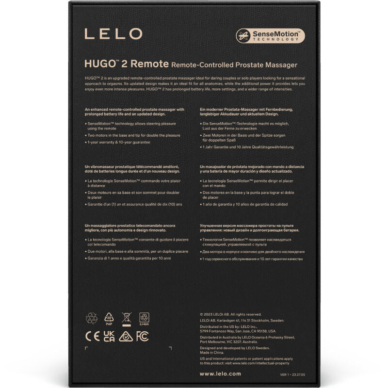 LELO - HUGO 2 GREEN REMOTE CONTROL PROSTATE MASSAGER