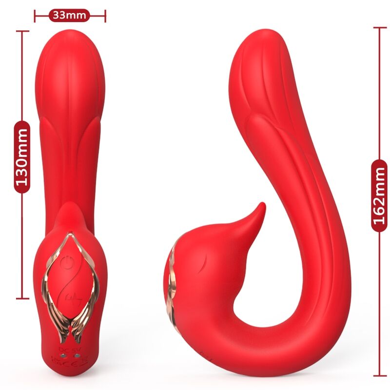 ARMONY - DELFIN VIBRATOR MULTIPOSITION & HEAT EFFECT RED