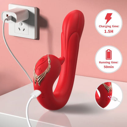 ARMONY - DELFIN VIBRATOR MULTIPOSITION & HEAT EFFECT RED