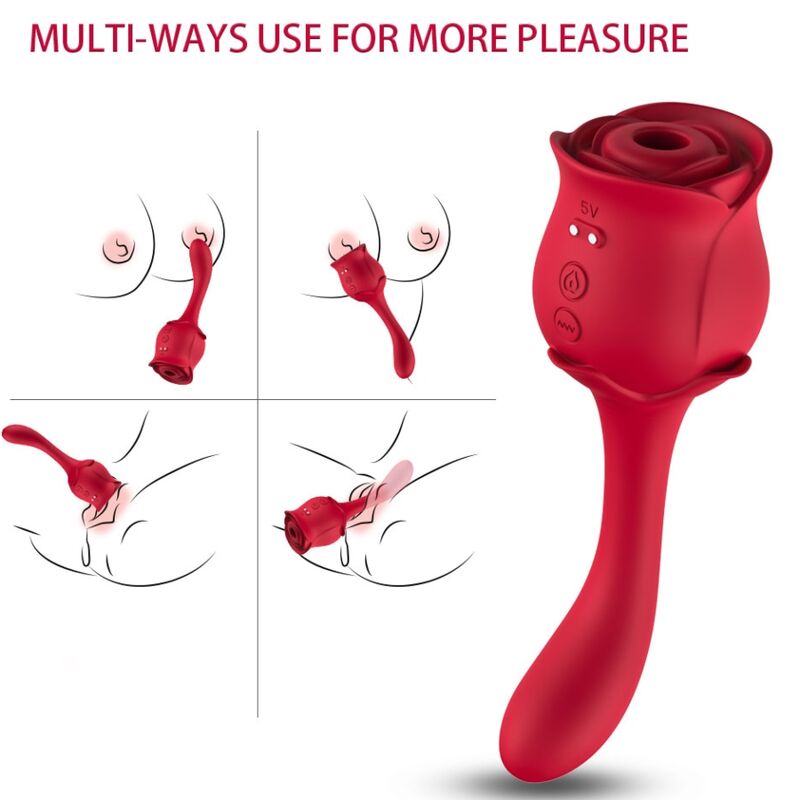 ARMONY - ROSELOVER LICKING VIBRATING CLIT & STIMULATOR RED