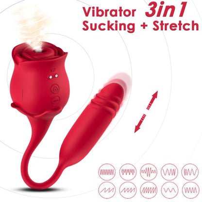 ARMONY - ROSEKNIGTH LICKING VIBRATING CLIT & VIBRATOR RED