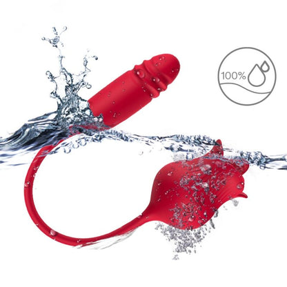 ARMONY - ROSELIP LICKING VIBRATING CLIT & VIBRATOR RED