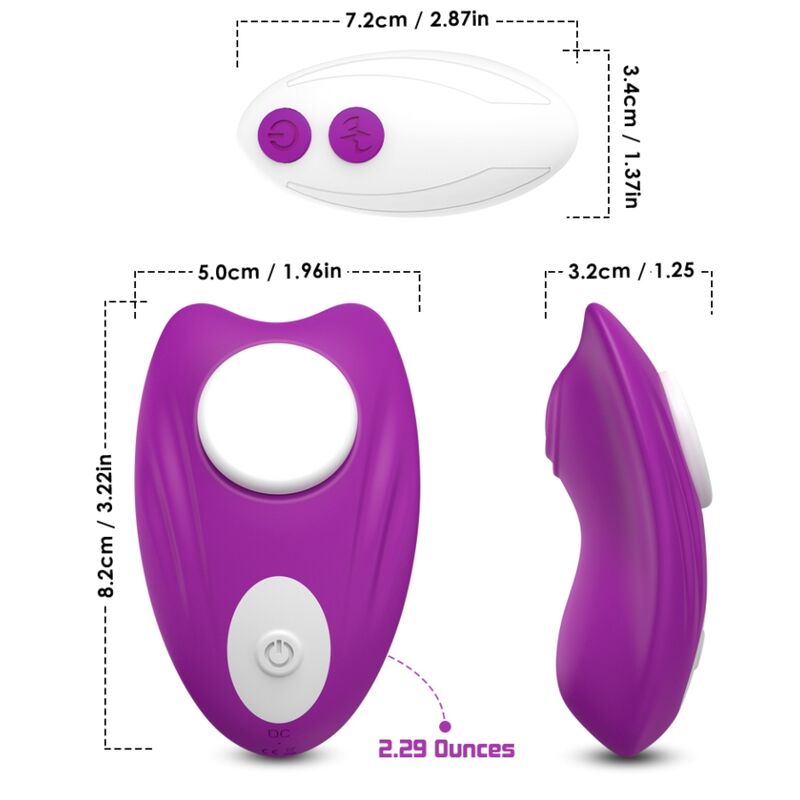 ARMONY - BUTTERFLY WEARABLE PANTIES VIBRATOR REMOTE CONTROL PURPLE