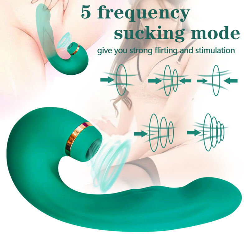 ARMONY - GREEN FLEXIBLE VIBRATOR & SUCKER