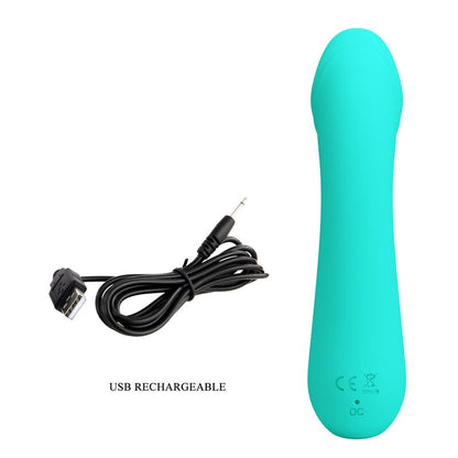 PRETTY LOVE - CETUS RECHARGEABLE VIBRATOR AQUA GREEN