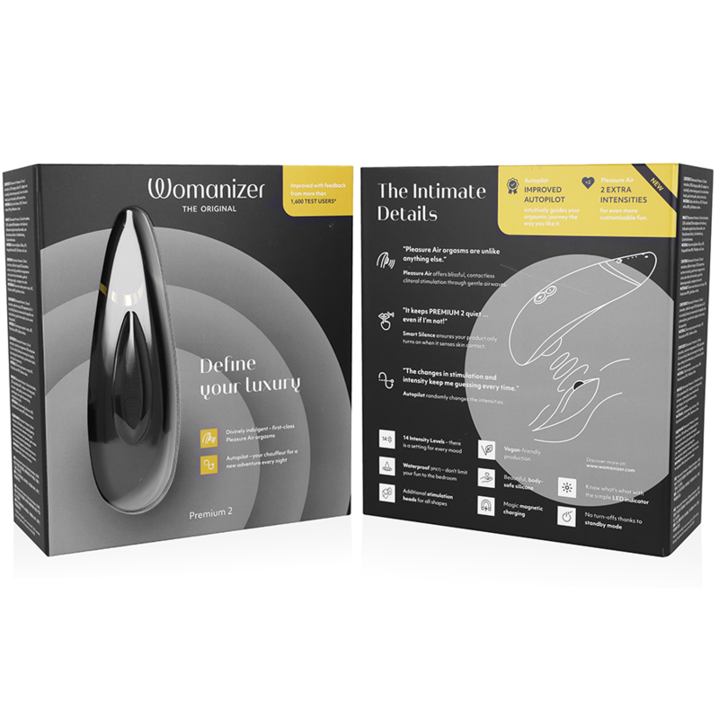 WOMANIZER - PREMIUM 2 CLITORAL STIMULATOR BLACK