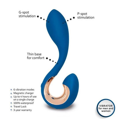 G-VIBE - GPOP 2 G AND P POINT VIBRATOR INDIGO BLUE