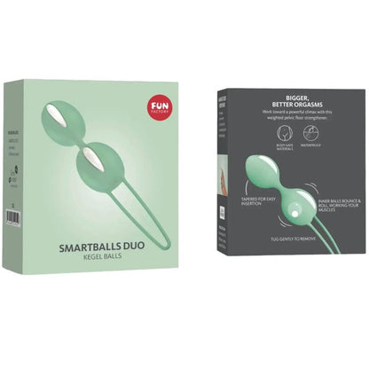 FUN FACTORY - SMARTBALLS DUO PELVIC BALLS WHITE / GREEN PISTACHIO