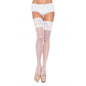 LEG AVENUE - WHITE STOCKINGS WITH WIDE LACE