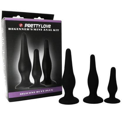 PRETTY LOVE - ANAL PLUGS SILIKONE INITIERINGSSÆT