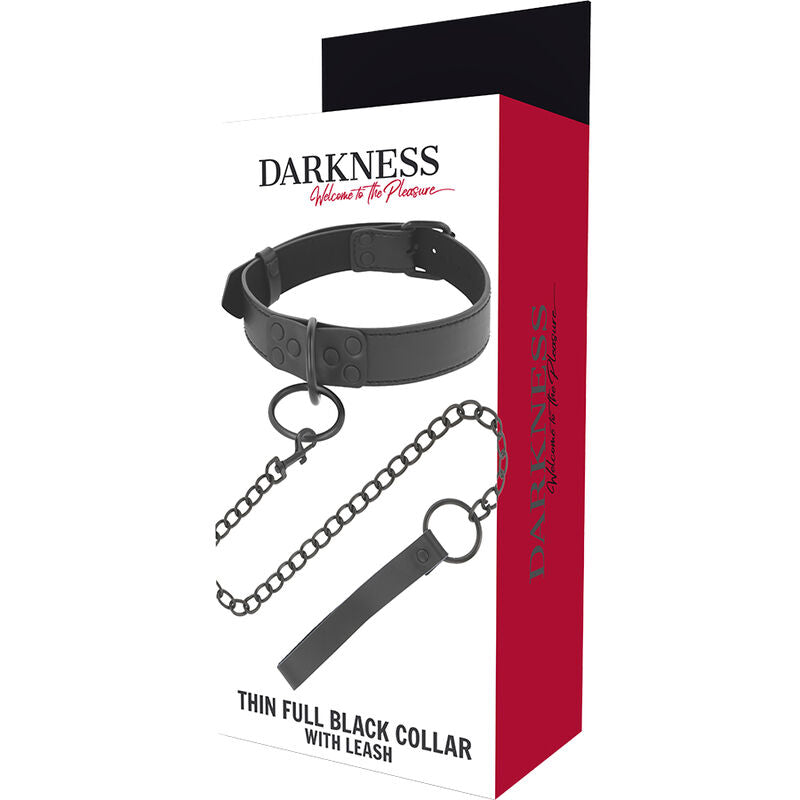 DARKNESS - BLACK NECKLACE WITH CHAIN