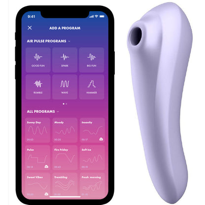 SATISFYER - DUAL PLEASURE AIR PULSE VIBRATOR MAUVE