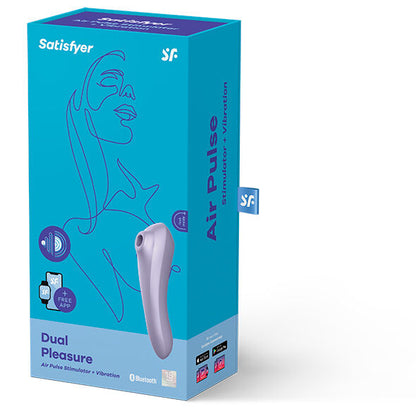 SATISFYER - DUAL PLEASURE AIR PULSE VIBRATOR MAUVE