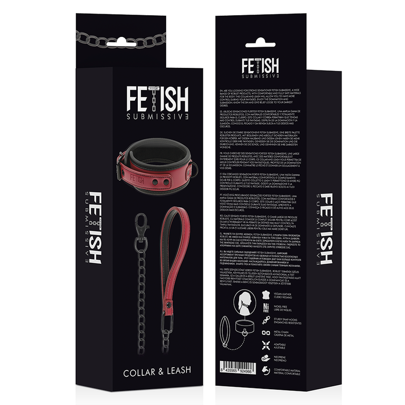 FETISH SUBMISSIVE DARK ROOM - NEOPRENE LINING CHAIN NECKLACE